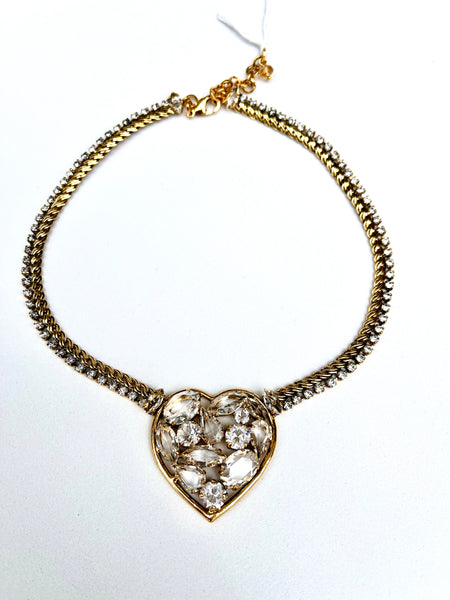 Collana e orecchino cuore