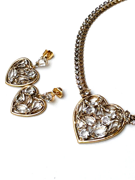 Collana e orecchino cuore