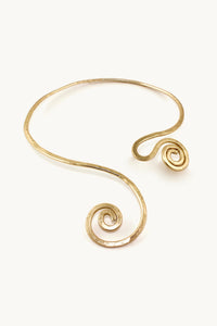 QUARTIERI Collana Rigida Klimt, Alluminio Dorato, regolabile