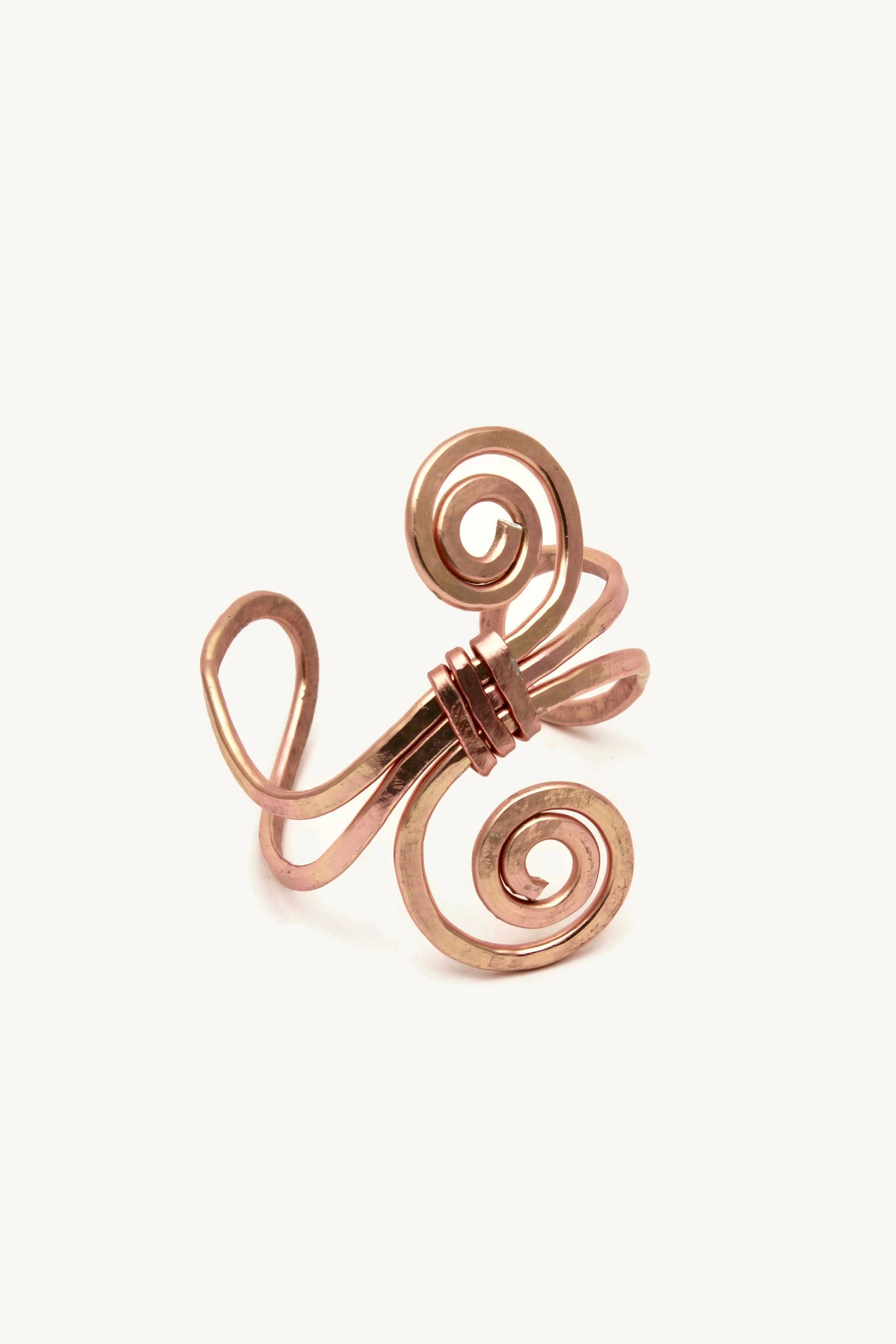 QUARTIERI Bracciale Klimt, alluminio bronzo rosa, regolabile