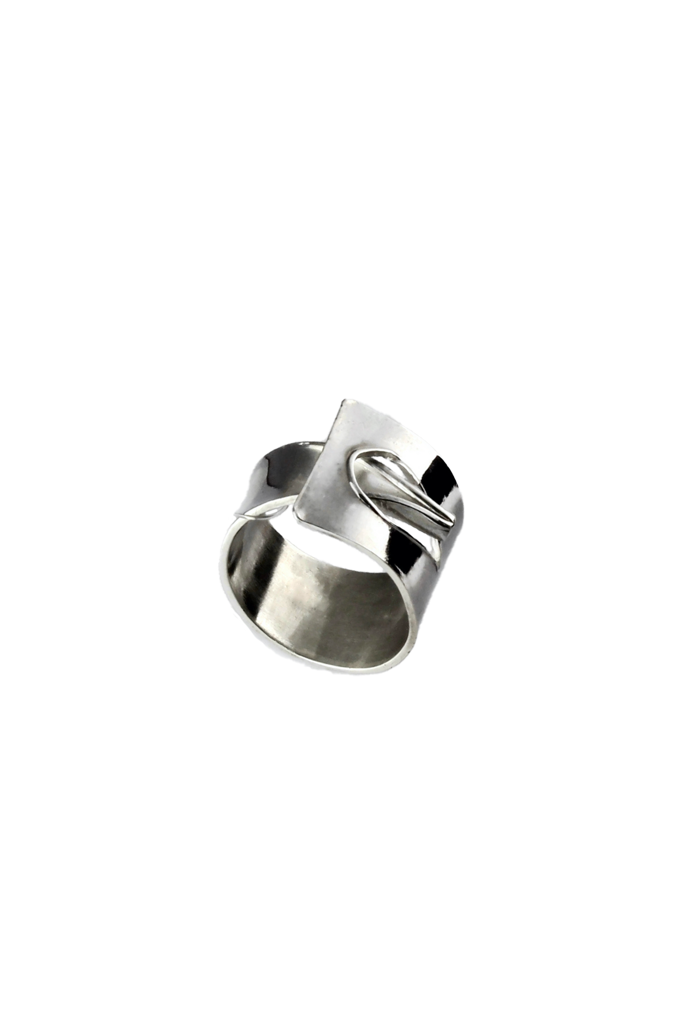 QUARTIERI Essentials Anello Fibbia Argento