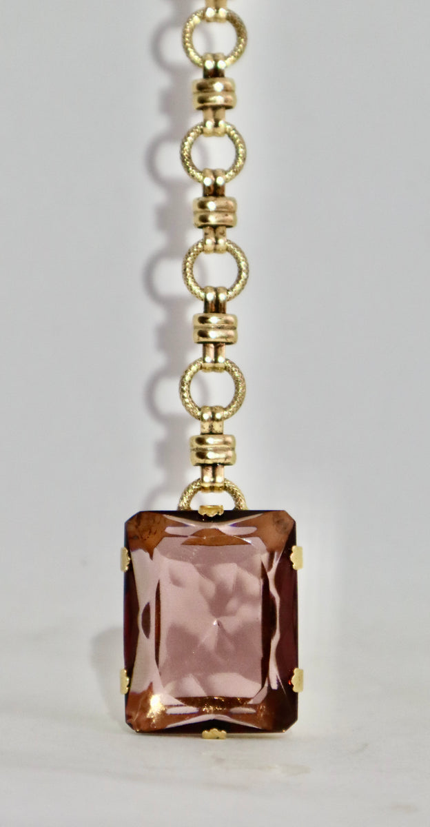 Collana Girocollo Nera Con Pendente Di Cristalli Rosa - Fiori Di Lillà - Foto 4