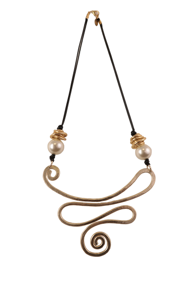 Collana Klimt decolletè in alluminio dorato