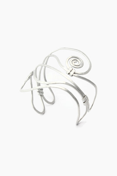 QUARTIERI Bracciale Klimt, alluminio argentato, regolabile