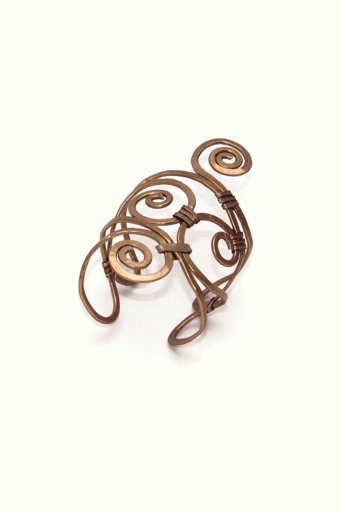 QUARTIERI Bracciale Klimt, Alluminio color bronzo. Regolabile
