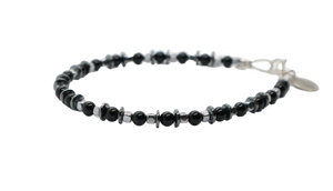 Bracciale Uomo, quarzo ed ematite in tre varianti di colore.