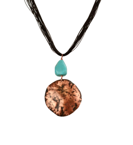 Collana con medaglione pendente in rame Piccolo