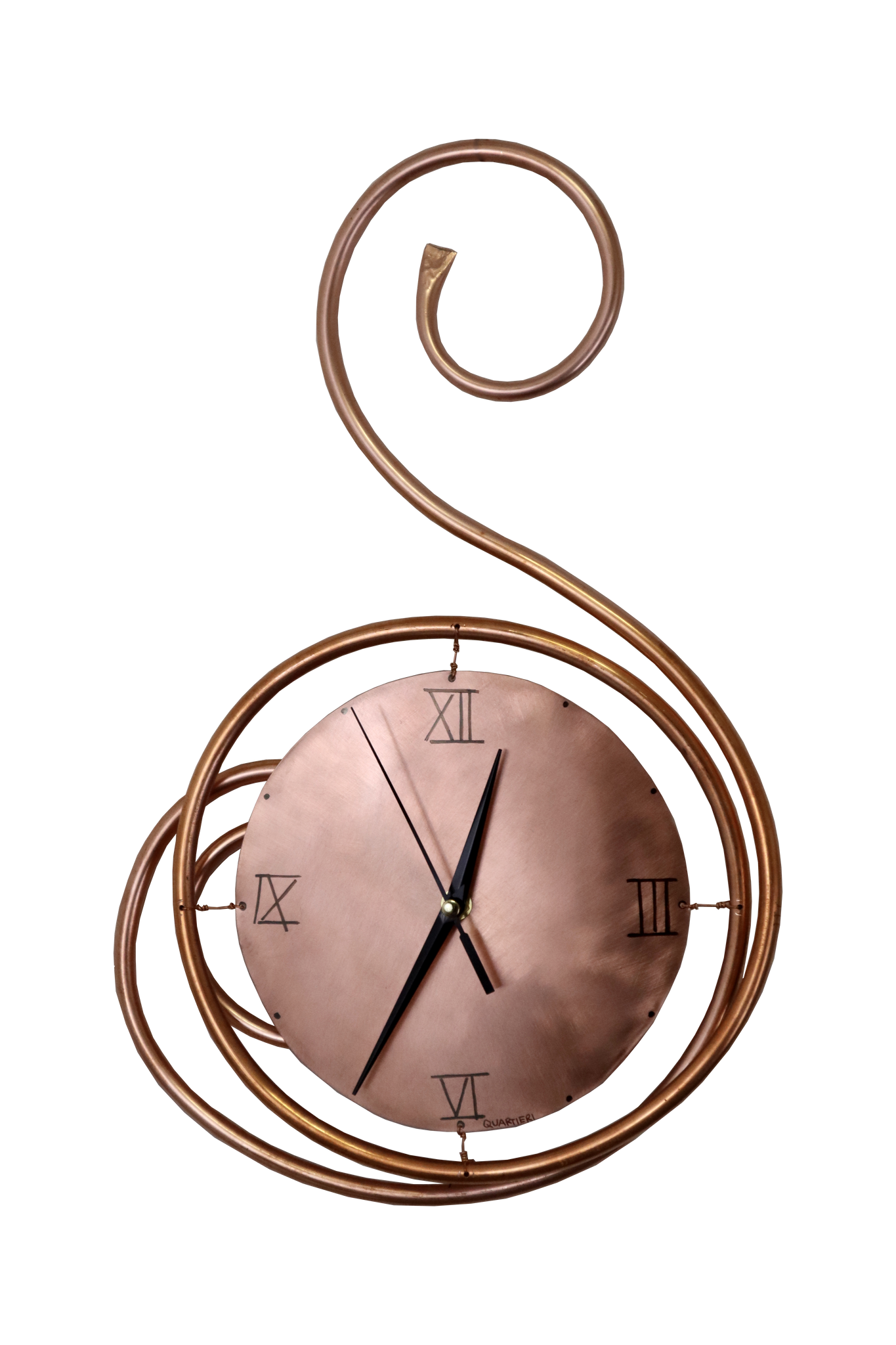 QUARTIERI Orologio a muro in rame