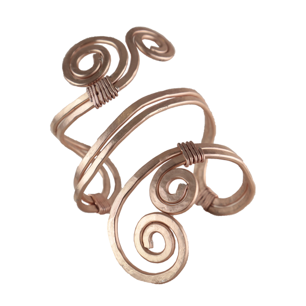 QUARTIERI Bracciale Klimt in alluminio oro rosa, semirigido