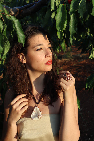 Collana con geode prezioso