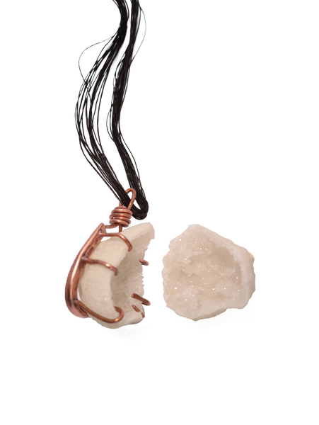 Collana con geode prezioso