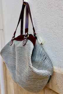 Borsa semiluna in velluto