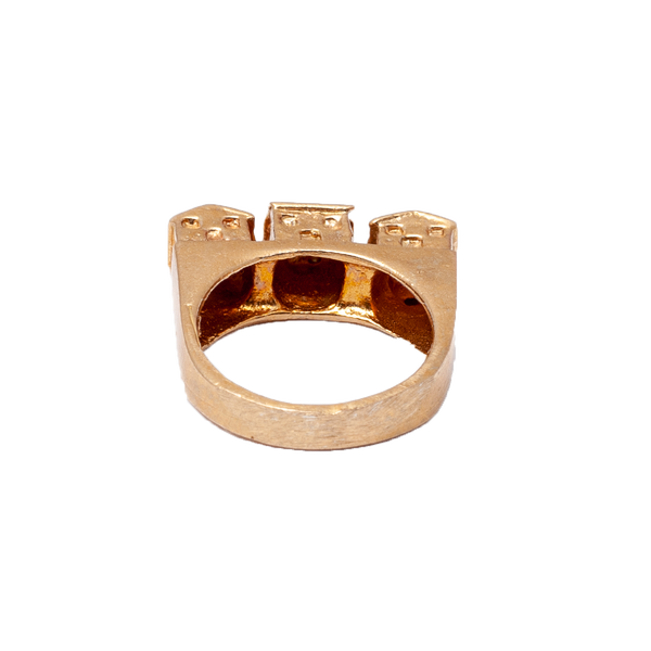 Anello in bronzo rosa realizzato attraverso la tecnica della cera persa