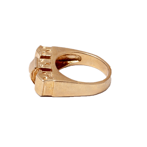 Anello in bronzo rosa realizzato attraverso la tecnica della cera persa
