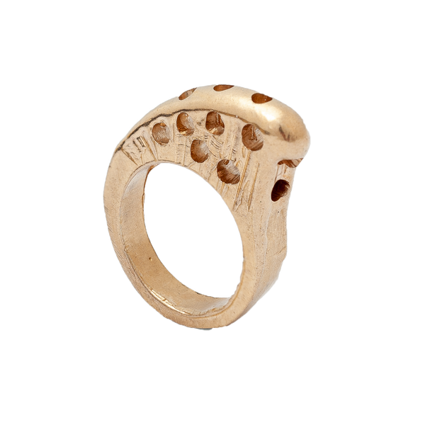 Anello artiglio in bronzo rosa(Pezzo unico)