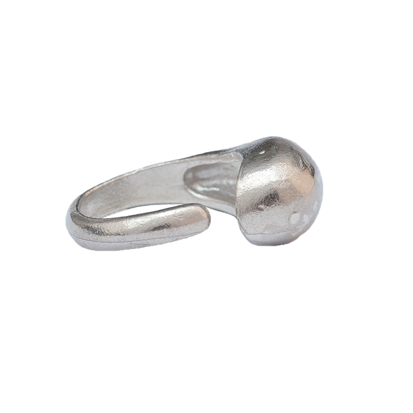 Anello da mignolo Chevalier in argento e bronzo regolabile