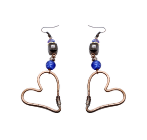 Orecchini cuore blu - Gioielli Orecchini cuore blu - Gioielli